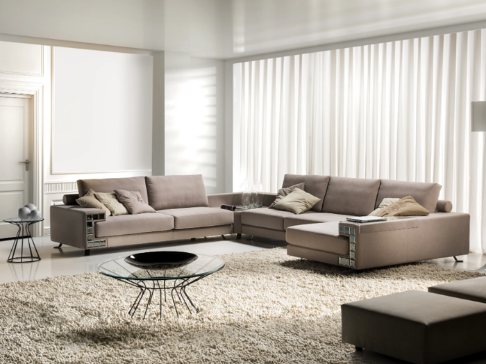 VISCONTI - Corner sectional Dacron® sofa _ Former In Italia